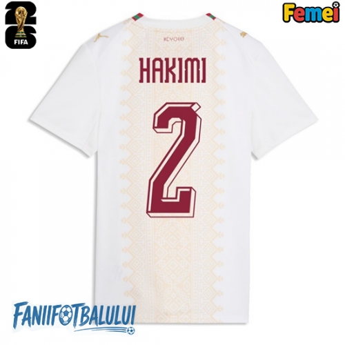 Maroc Achraf Hakimi #2 Echipament de Fotbal Replică Mondial 2026 Femei Deplasare Maroc Achraf Hakimi #2 Echipament de Fotbal Replică Mondial 2026 Femei Deplasare